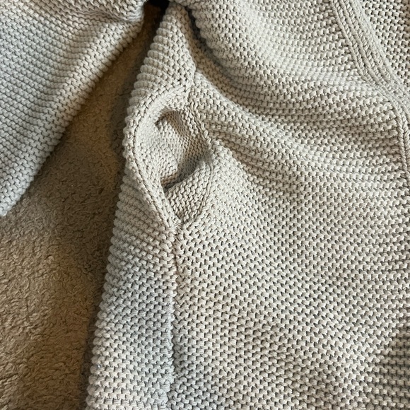 Mod Ref Chunky Knit Longline Cardigan Sweater: Gray Pockets Size XS - Picture 5 of 6